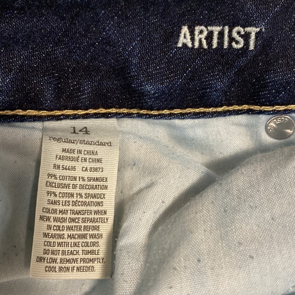 AMERICAN EAGLE Artist Bootcut CROPPED Jeans 14 - Picture 4 of 6